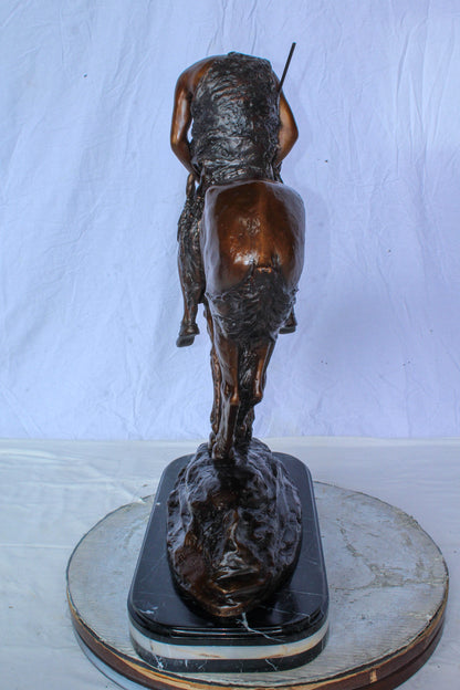 End of the Trail Native American Bronze Sculpture Replica 29" x 11" x 32"H