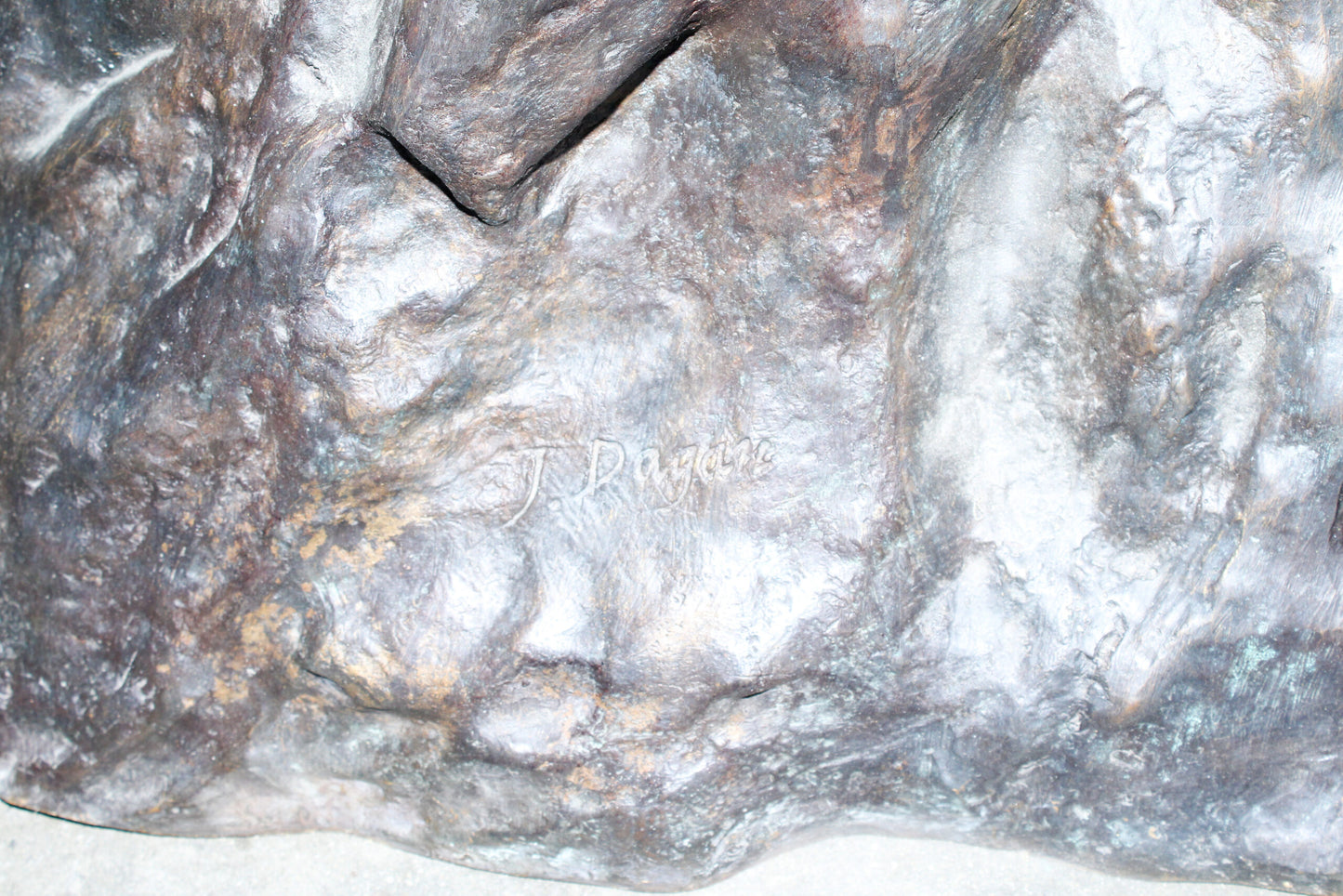 Life Size Bronze Rearing Horse Sculpture by J. Dagan 60" x 37" x 81"H