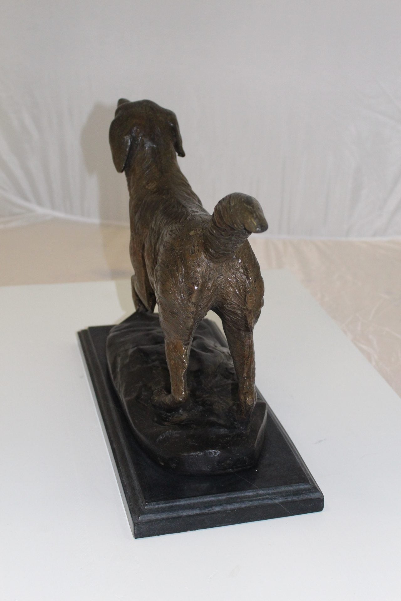 Labrador Dog Bronze Statue -  Size: 20"L x 8"W x 14"H. 