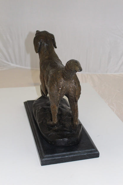 Labrador Dog Bronze Statue -  Size: 20"L x 8"W x 14"H. 
