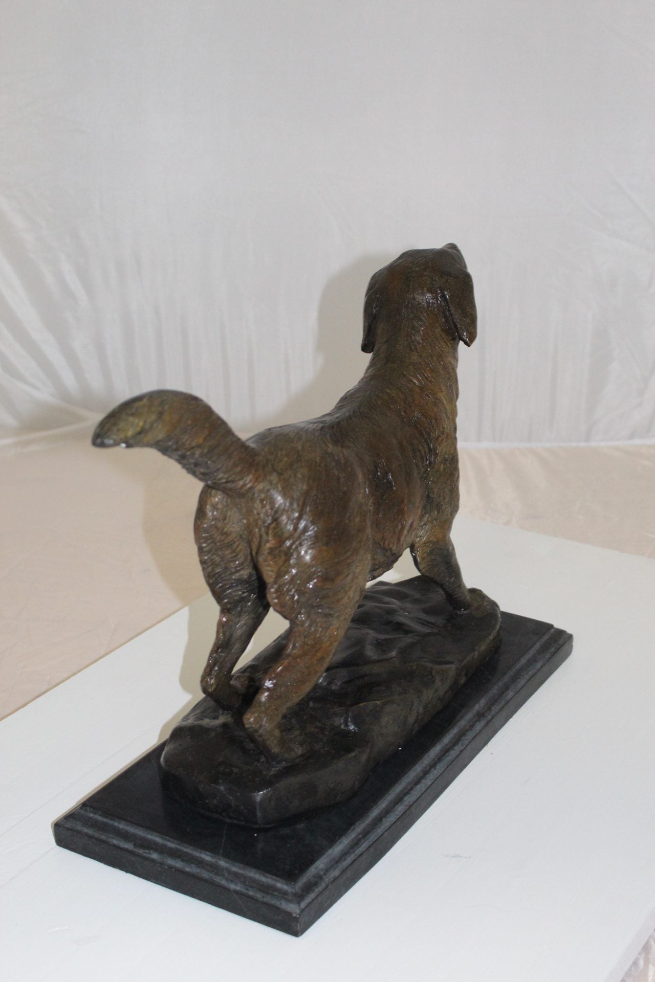 Labrador Dog Bronze Statue -  Size: 20"L x 8"W x 14"H. 