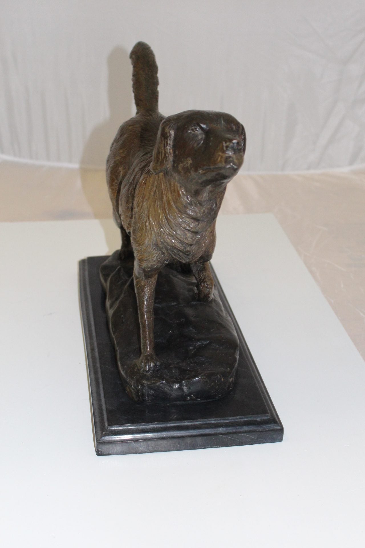 Labrador Dog Bronze Statue -  Size: 20"L x 8"W x 14"H. 