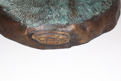 Boy plays baseball Bronze Statue -  Size: 22"L x 12"W x 36"H. 