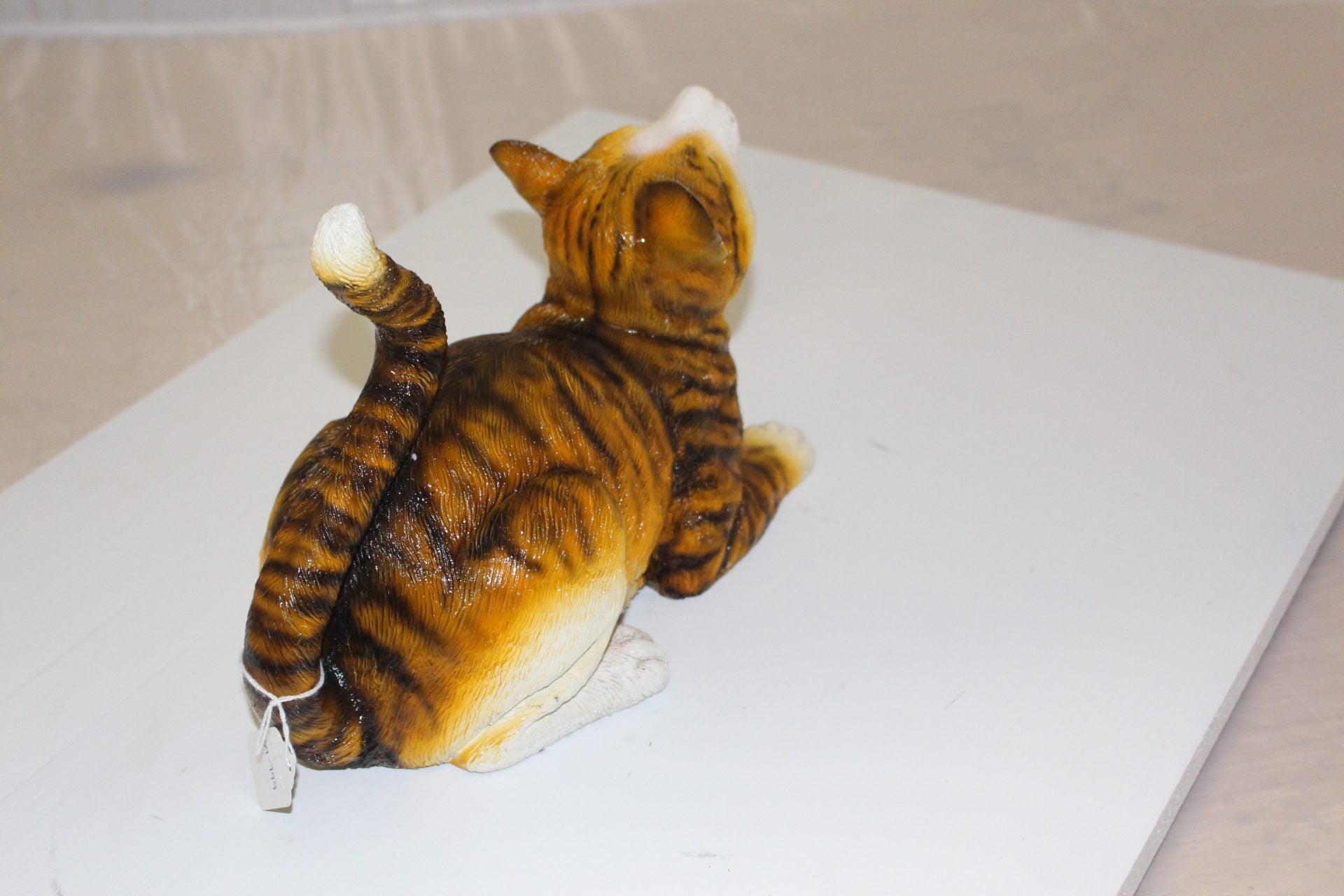 Squat cat Bronze Statue -  Size: 12"L x 6"W x 9"H. 