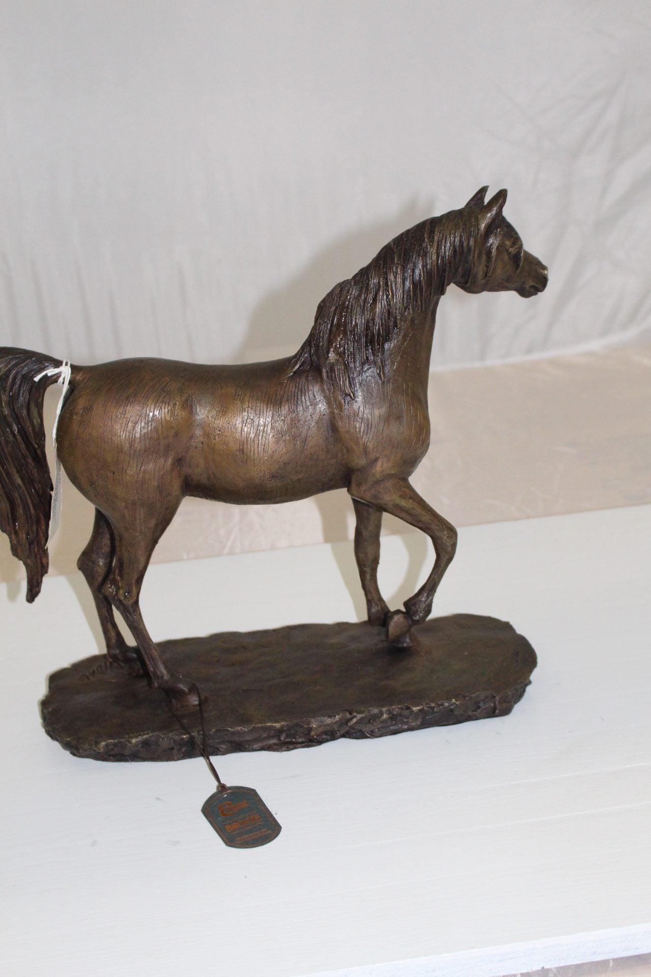 Horse Bronze Statue by Vidal -  Size: 15"L x 5.5"W x 14"H. 