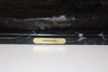 Cheyenne by Remington Bronze Statue -  Size: 27"L x 8.5"W x 22"H. 