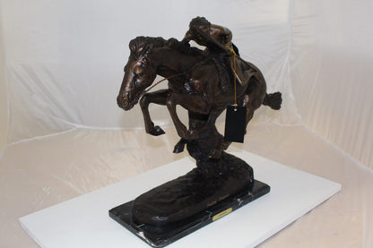 Cheyenne by Remington Bronze Statue -  Size: 27"L x 8.5"W x 22"H. 