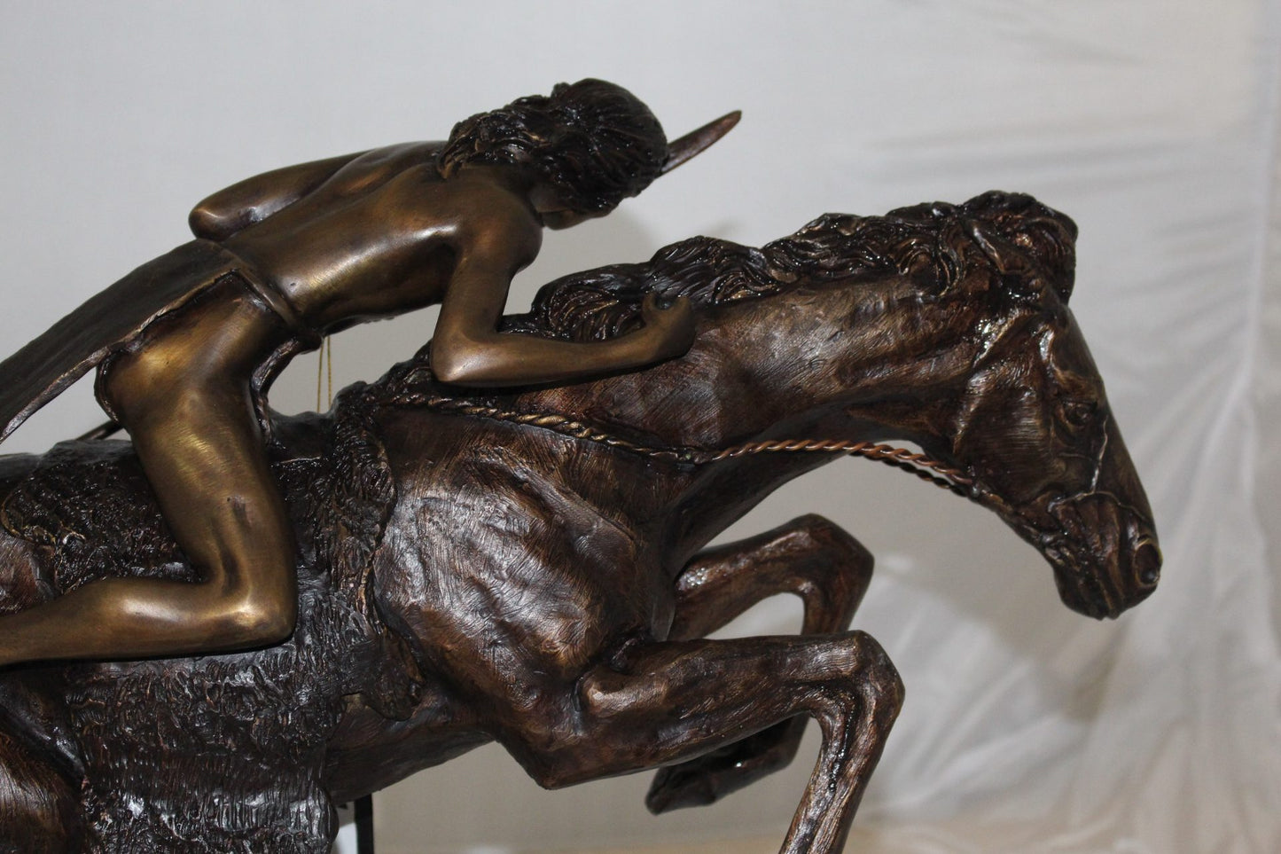 Cheyenne by Remington Bronze Statue -  Size: 27"L x 8.5"W x 22"H. 