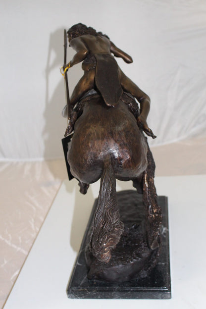 Cheyenne by Remington Bronze Statue -  Size: 27"L x 8.5"W x 22"H. 