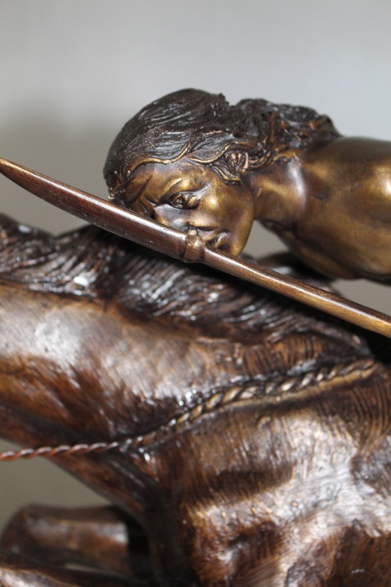Cheyenne by Remington Bronze Statue -  Size: 27"L x 8.5"W x 22"H. 