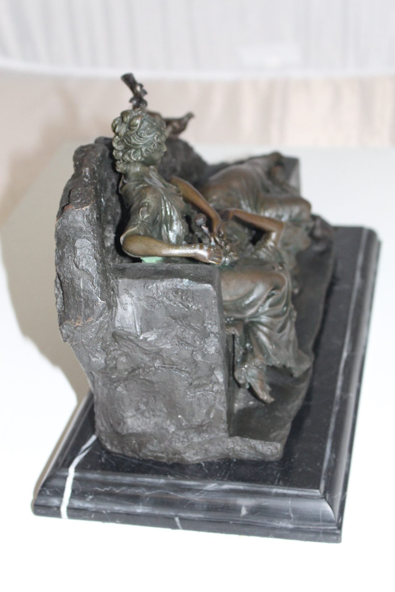 Two ladies Bronze Statue -  Size: 14.5"L x 7"W x 9"H. 