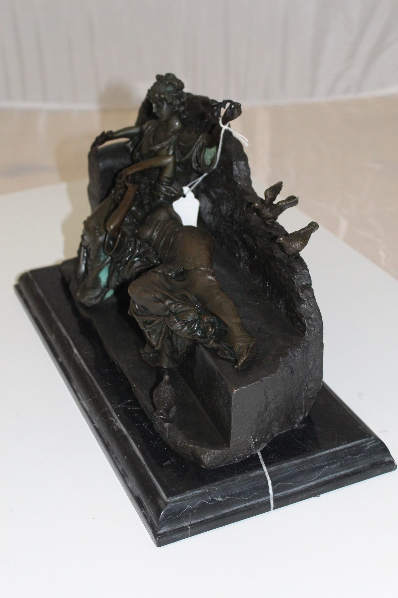 Two ladies Bronze Statue -  Size: 14.5"L x 7"W x 9"H. 