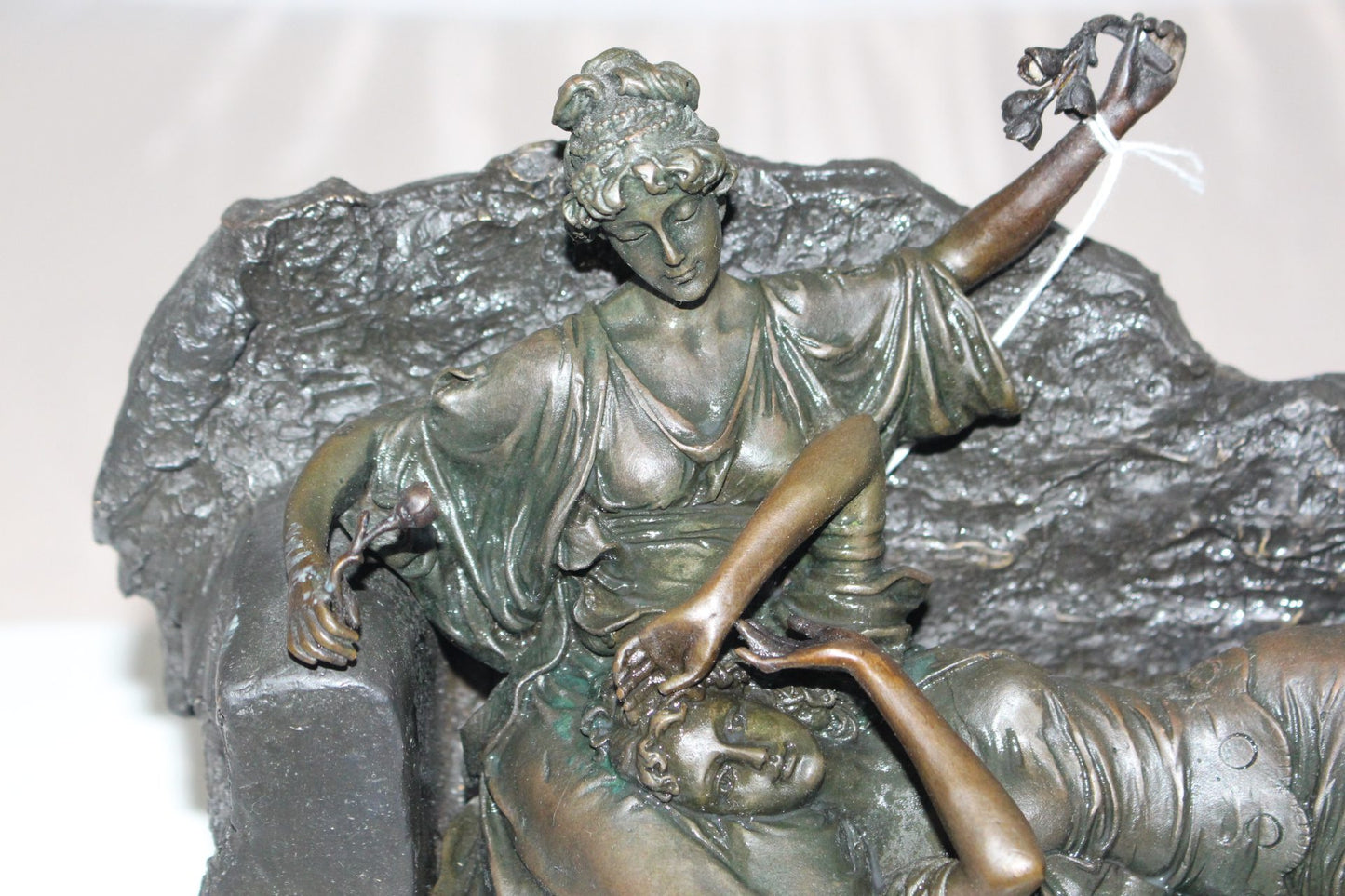 Two ladies Bronze Statue -  Size: 14.5"L x 7"W x 9"H. 