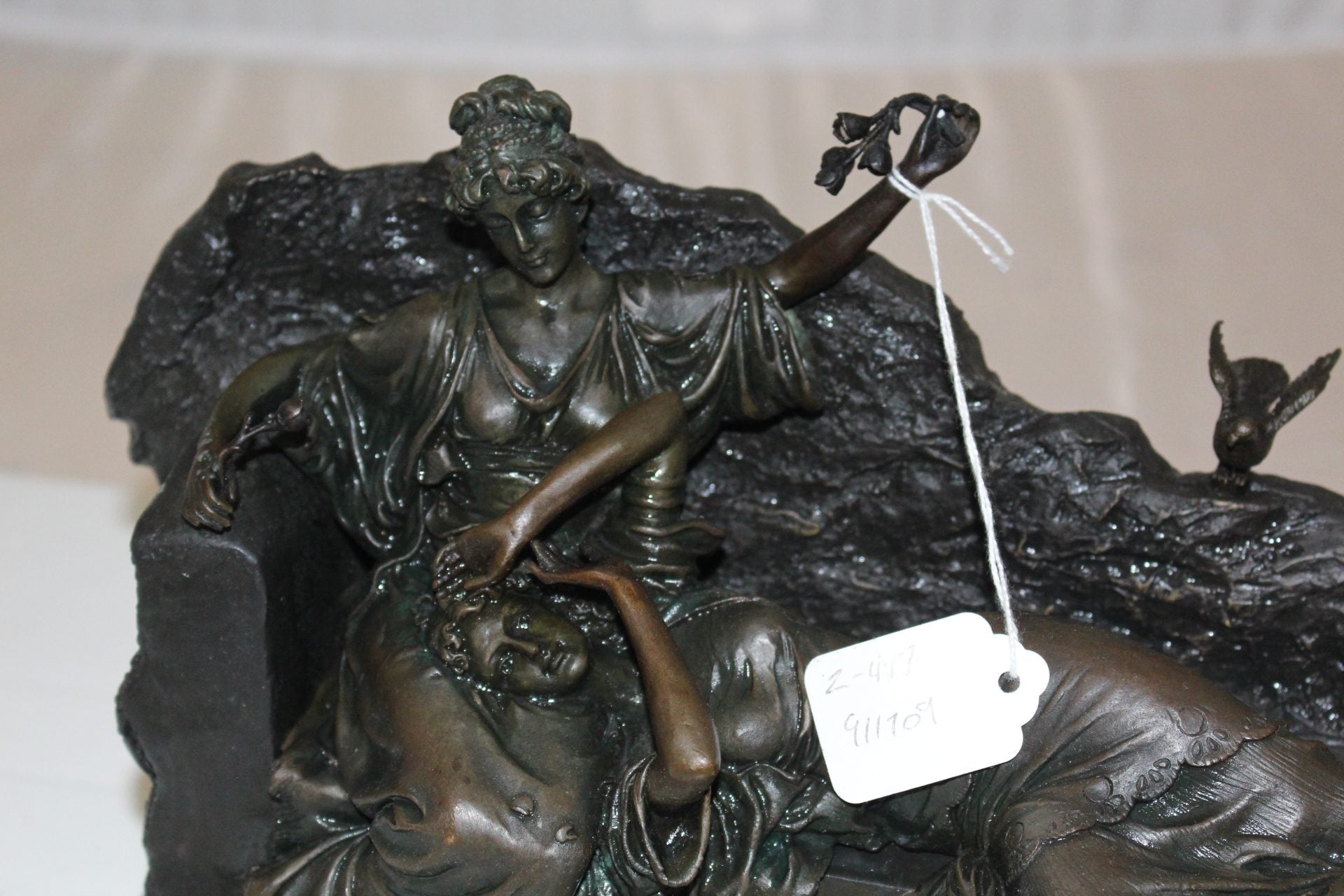 Two ladies Bronze Statue -  Size: 14.5"L x 7"W x 9"H. 