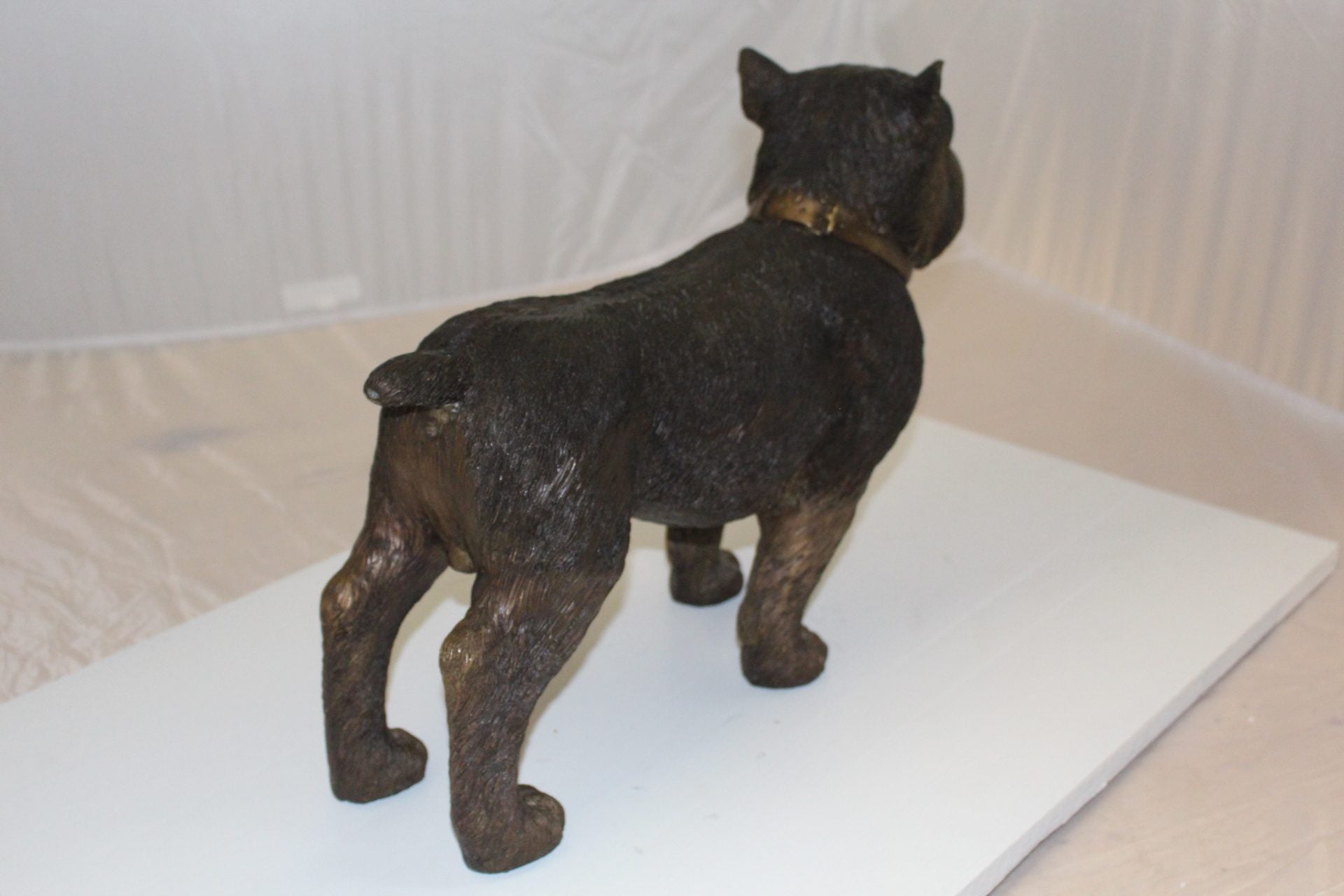 Terrier dog Bronze Statue -  Size: 19"L x 5"W x 14"H. 