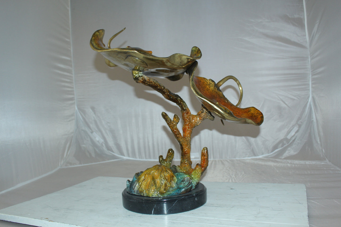 Double Monterey Bronze Statue -  Size: 14"L x 24"W x 21"H. 