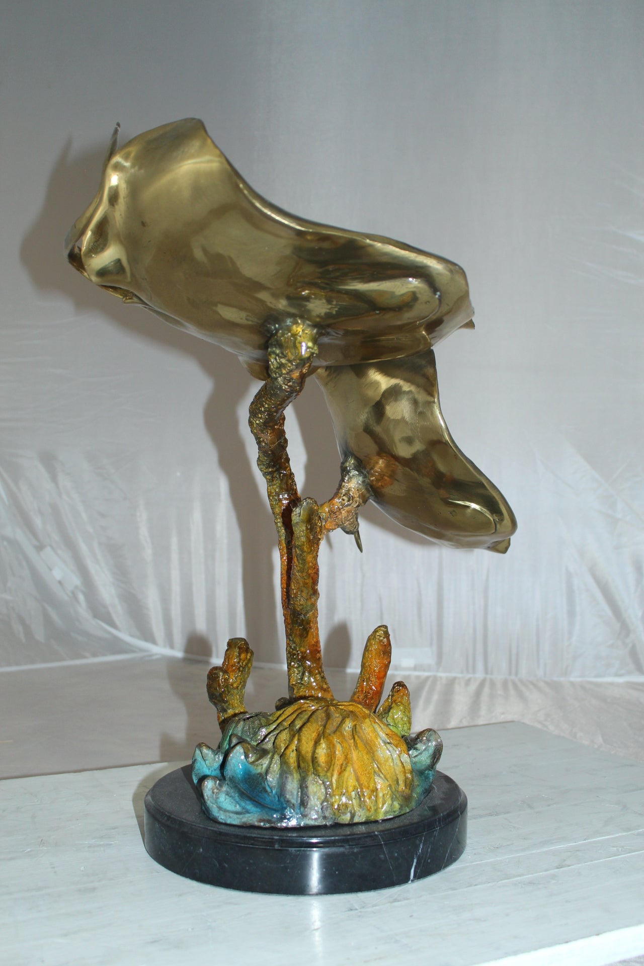 Double Monterey Bronze Statue -  Size: 14"L x 24"W x 21"H. 