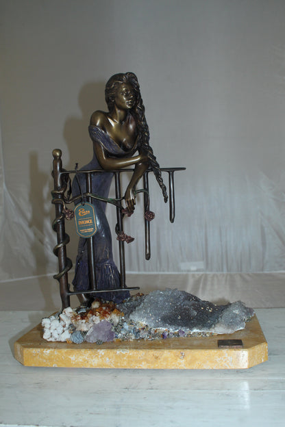 Judith Bronze Statue on Amethyst stone by Vidal -  Size: 16"L x 10"W x 18"H. 