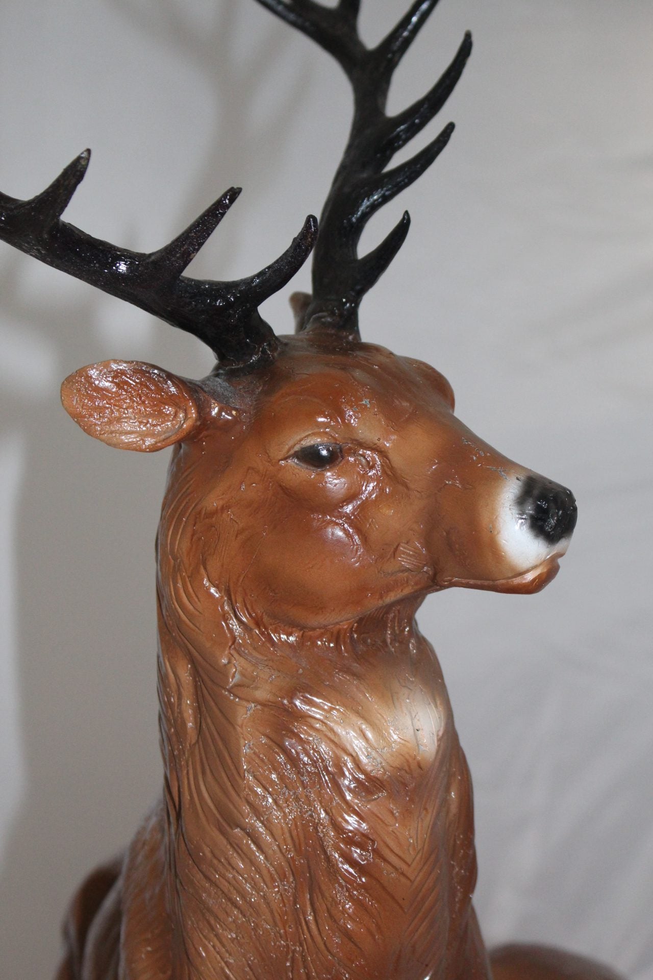 Two Deers Bronze Statue -  Size: 21"L x 13"W x 32"H. 
