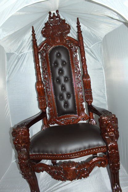 Brown Lion Chair -  Size: 70"L x 36"W x 26"H. 