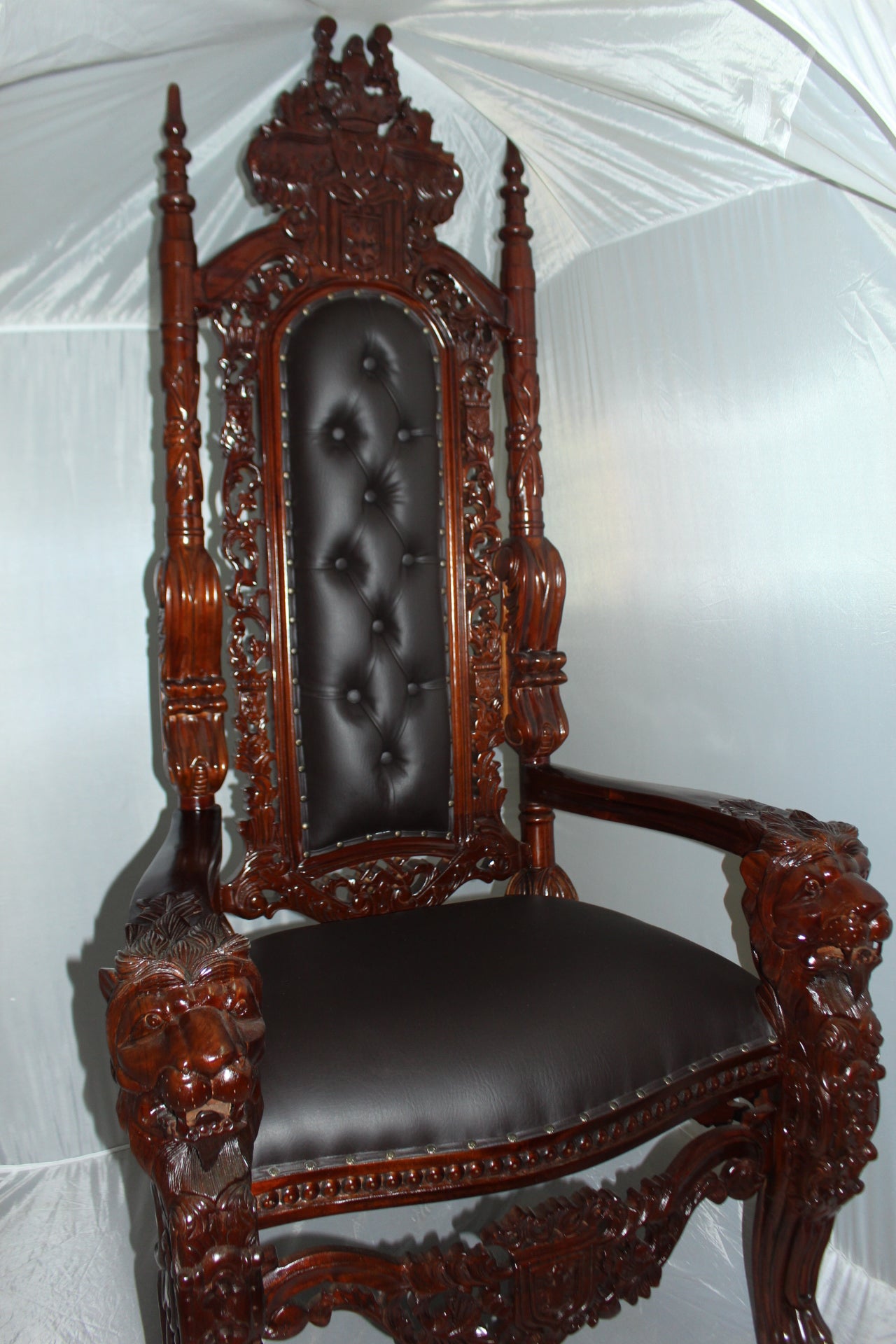 Brown Lion Chair -  Size: 70"L x 36"W x 26"H. 