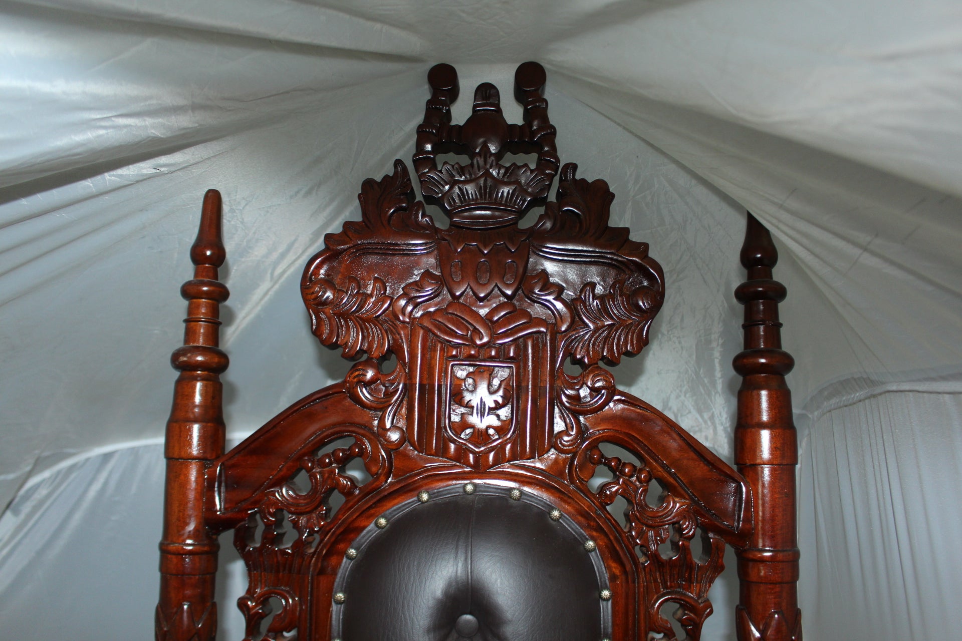 Brown Lion Chair -  Size: 70"L x 36"W x 26"H. 