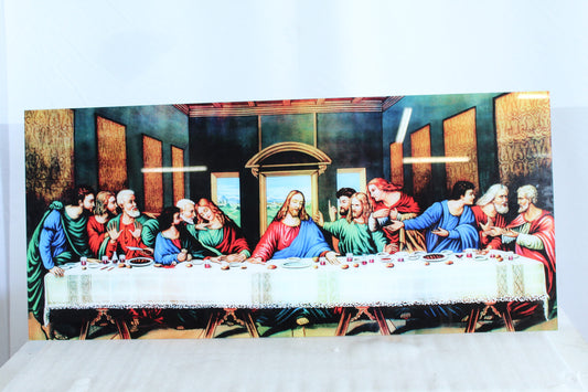The Last Supper Art Print on Glossy Acrylic Sheet 35" x 15" x 1"H
