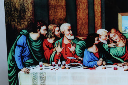 The Last Supper Art Print on Glossy Acrylic Sheet 35" x 15" x 1"H
