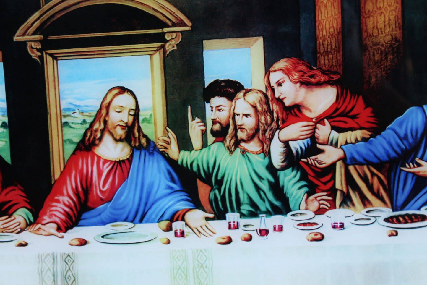 The Last Supper Art Print on Glossy Acrylic Sheet 35" x 15" x 1"H