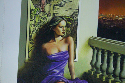 Orlando Quevedo Lady in Paris Medium on Canvas Unstretched, 30"x21"