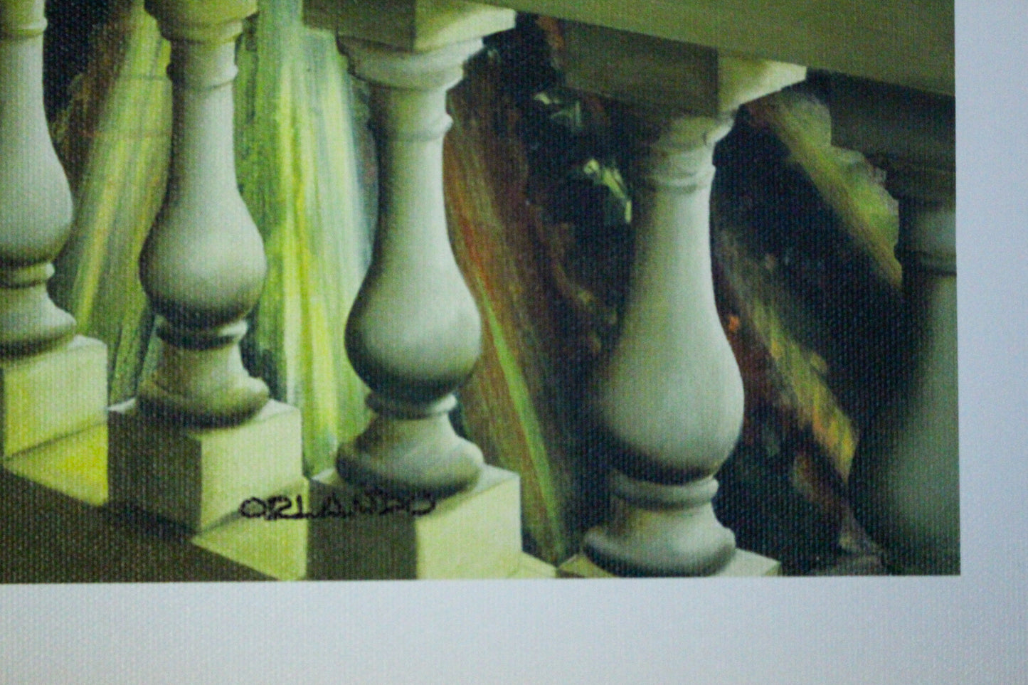 Orlando Quevedo Lady in Paris Medium on Canvas Unstretched, 30"x21"