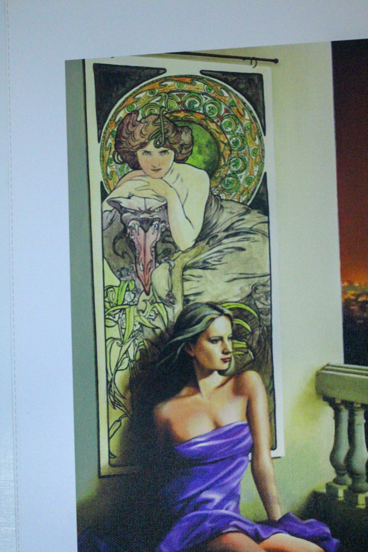 Orlando Quevedo Lady in Paris Medium on Canvas Unstretched, 30"x21"