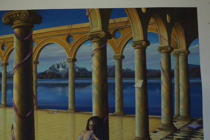 Orlando Quevedo Giclée Old Memories, Painting -  Size: 43"L x 30"W x 0.01"H. 