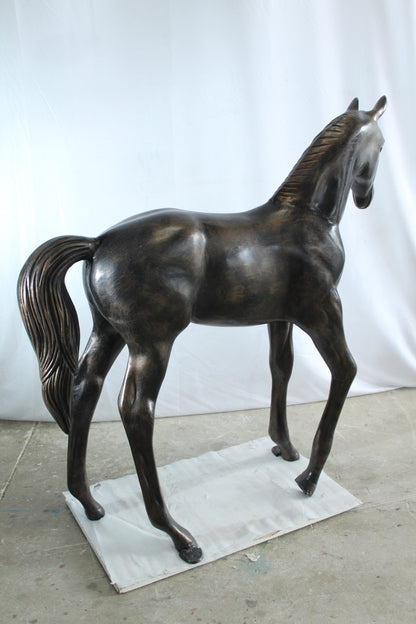 Life Size Aluminum Arabian Colt Horse Statue for Decoration 50" x 15" x 52"H