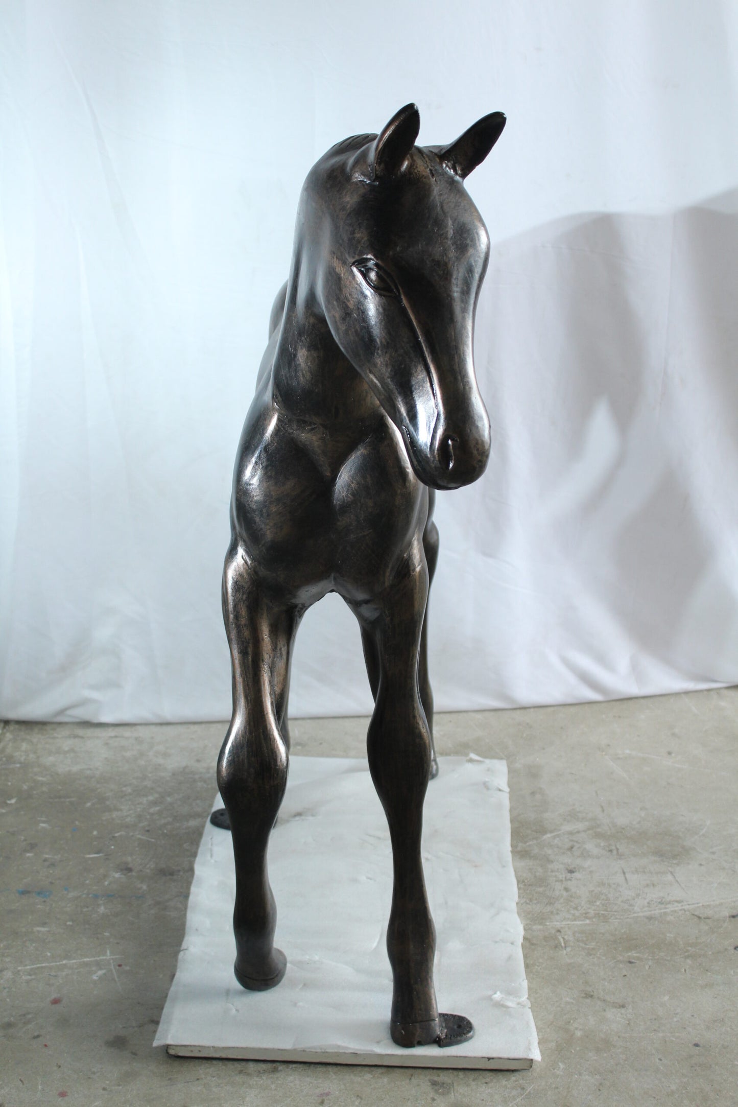Life Size Aluminum Arabian Colt Horse Statue for Decoration 50" x 15" x 52"H