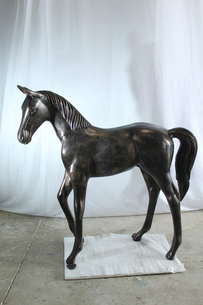 Life Size Aluminum Arabian Colt Horse Statue for Decoration 50" x 15" x 52"H