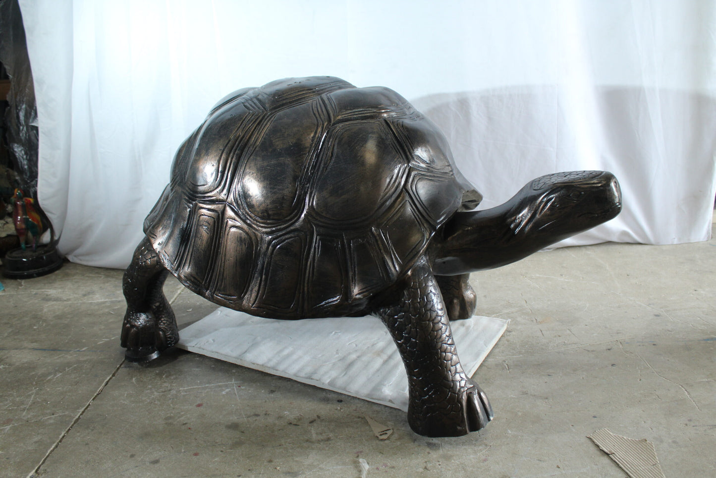 Giant Walking Tortoise Aluminum Statue for Garden or Décor 49" x 30" x 32"H
