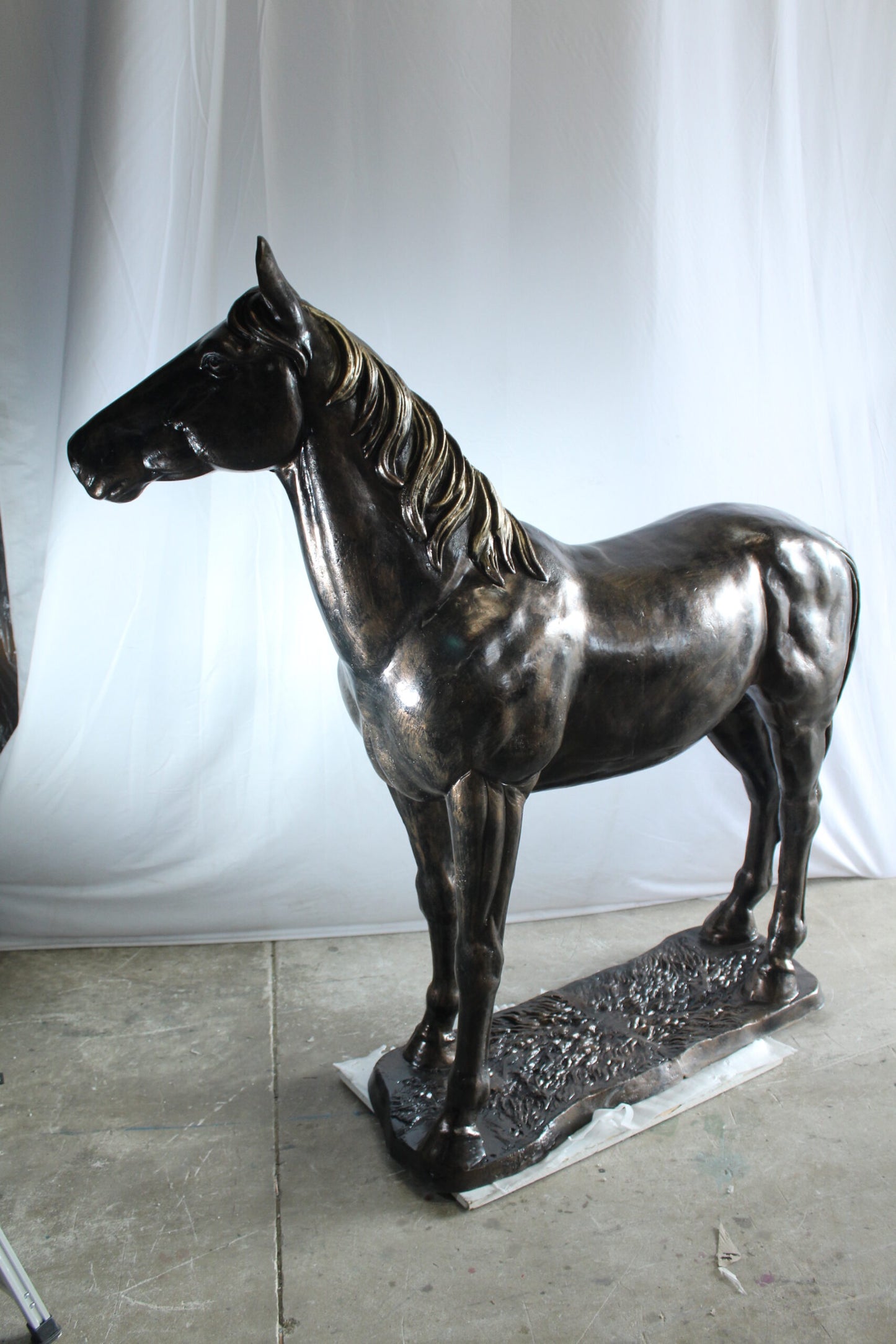Majestic Aluminum Horse Statue Life Size Decorative Art 76" x 19" x 67"H
