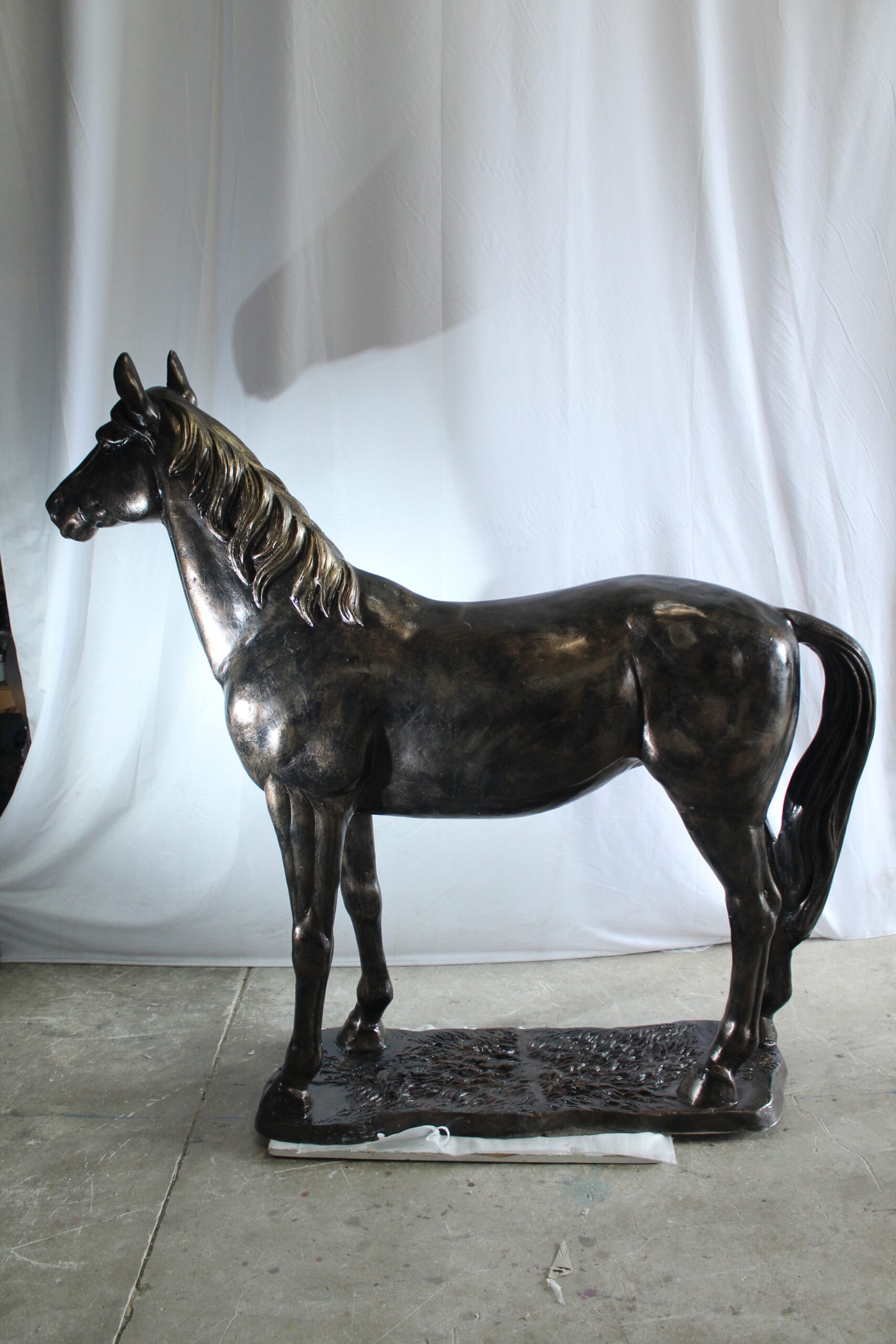Majestic Aluminum Horse Statue Life Size Decorative Art 76" x 19" x 67"H