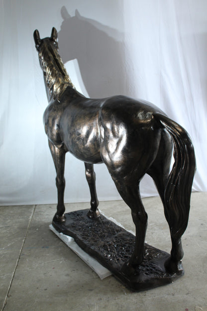 Majestic Aluminum Horse Statue Life Size Decorative Art 76" x 19" x 67"H