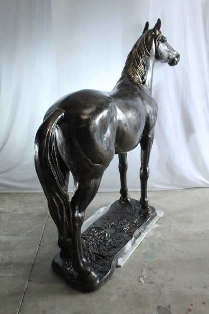 Majestic Aluminum Horse Statue Life Size Decorative Art 76" x 19" x 67"H