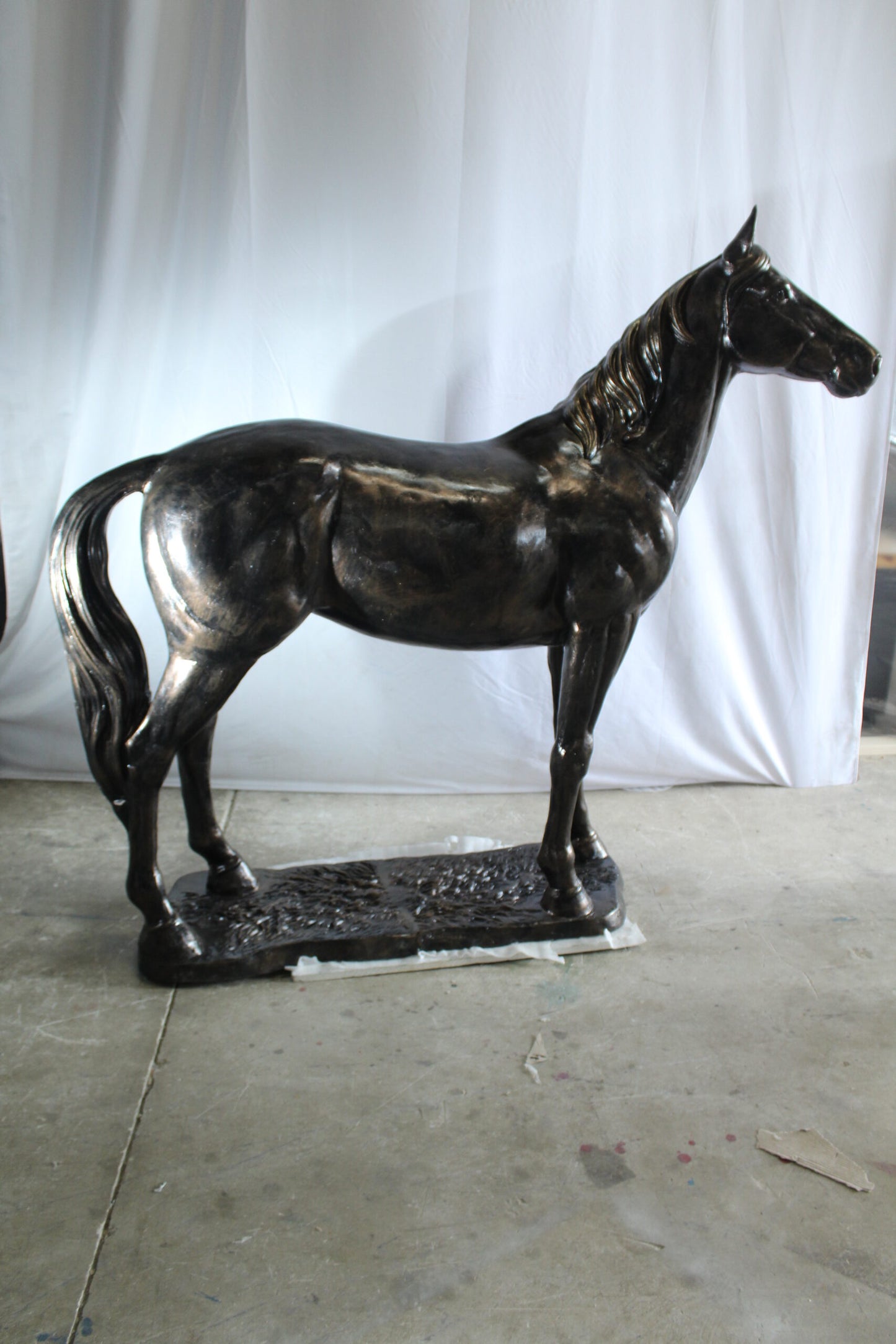 Majestic Aluminum Horse Statue Life Size Decorative Art 76" x 19" x 67"H