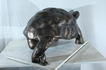 Large Aluminum Tortoise Statue with Detailed Shell and Legs 35" x 18" x 18"H