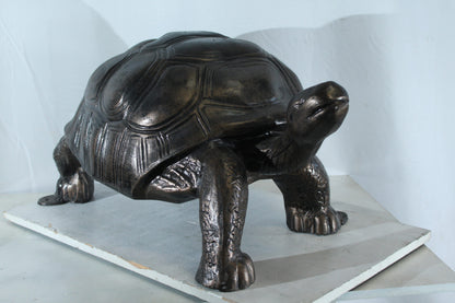 Large Aluminum Tortoise Statue with Detailed Shell and Legs 35" x 18" x 18"H