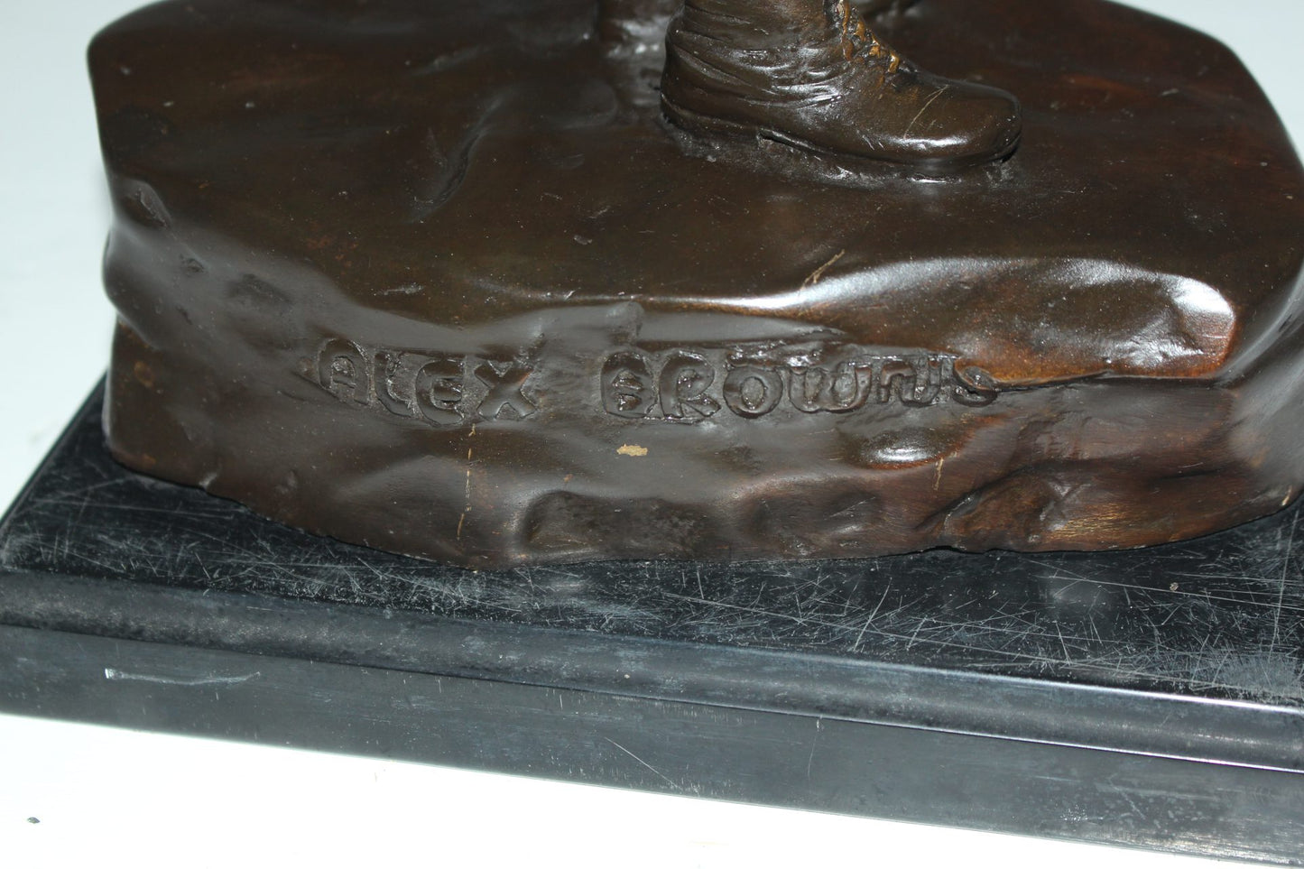 Leapfrog Bronze Statue -  Size: 12"L x 7"W x 19"H. 