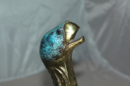 Turtle with special patina Bronze Statue -  Size: 14"L x 10"W x 15.5"H. 