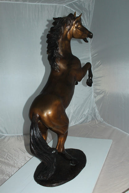 Horse Standing -large Bronze Statue -  Size: 26"L x 12"W x 39"H. 