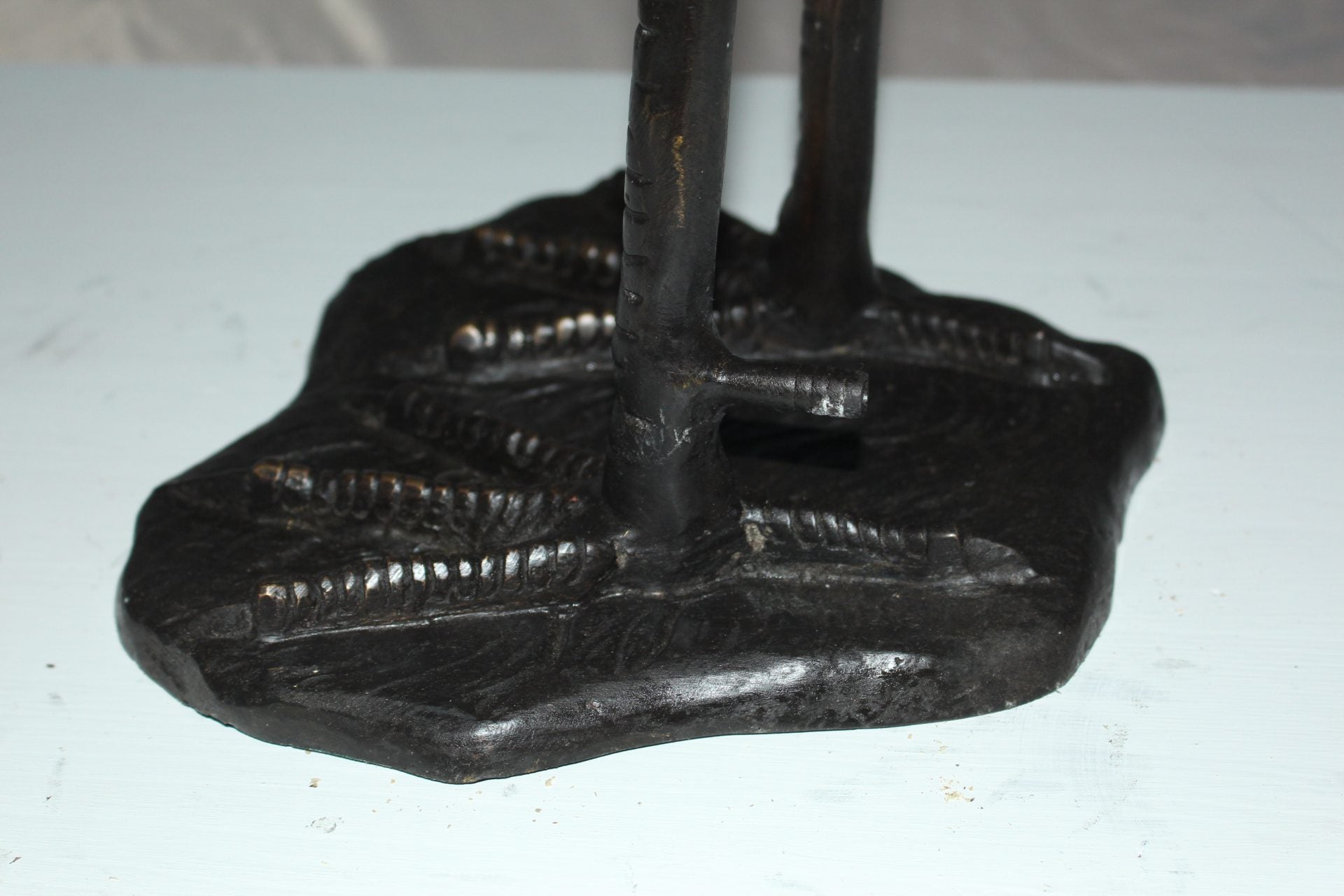 Crane head up fountain Bronze Statue -  Size: 13"L x 9.5"W x 52"H. 