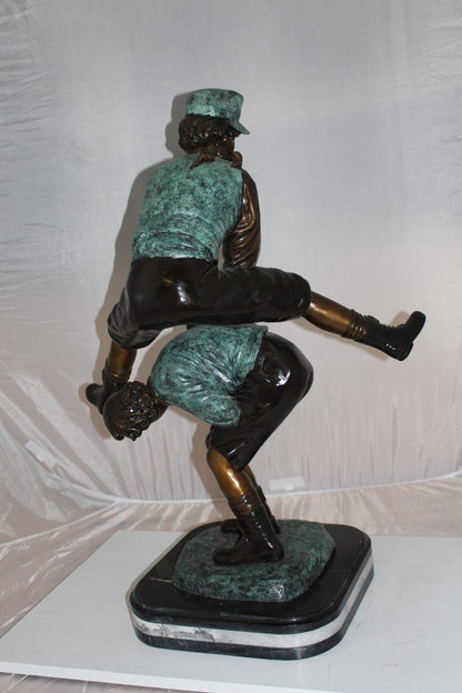 Leapfrog - large Bronze Statue -  Size: 26"L x 14"W x 34"H. 