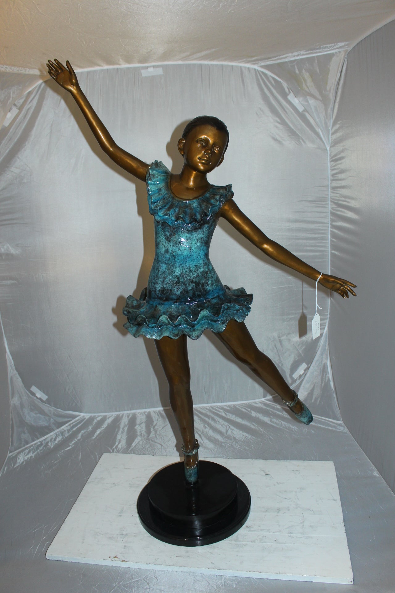 Ballerina Bronze Statue Bronze Statue -  Size: 34"L x 15"W x 46"H. 